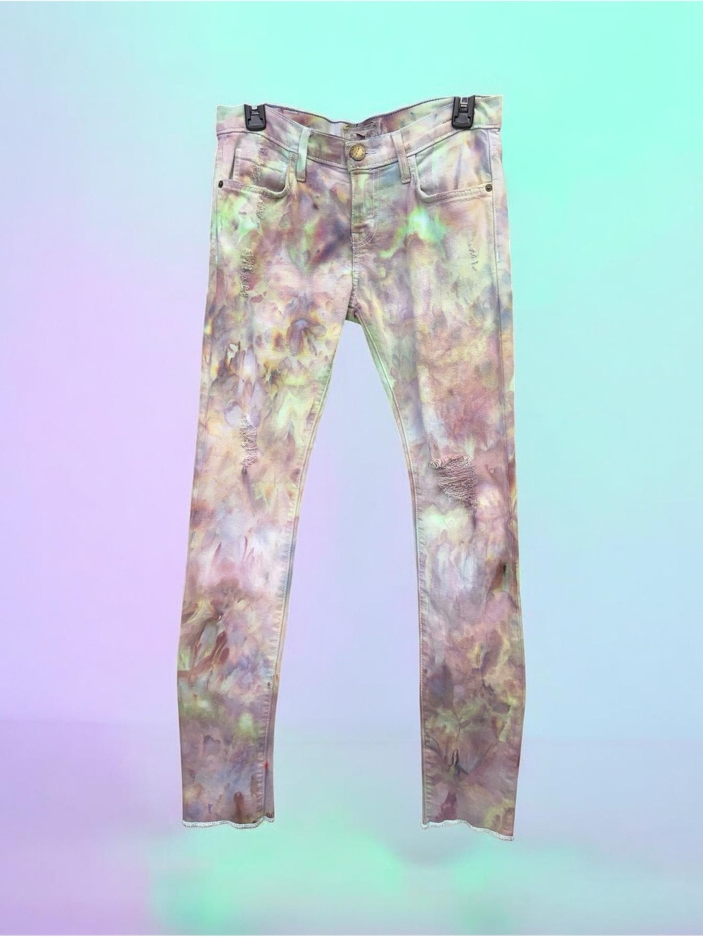 Current Elliott Hand Dyed Pastel Skinny Jeans